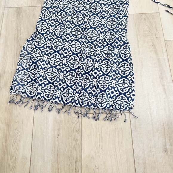 TARA MICHELLE Women’s Blue White Print Preppy Pull On Cover Up Skirt Size XS - Picture 2 of 7